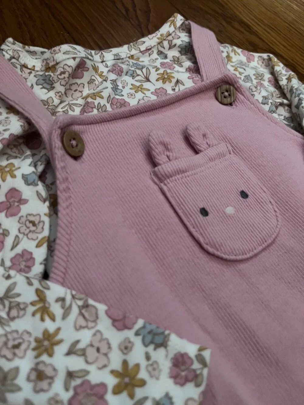 Baby Girl Long Sleeve Spring Sets, Hearts & Bunnies, 9 Months